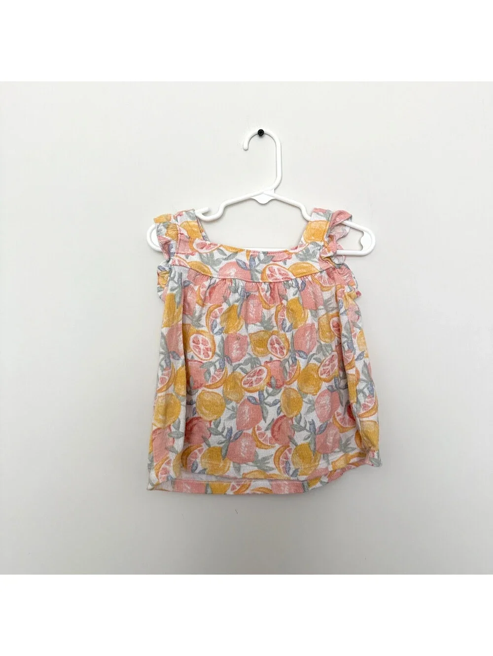 Carter's Yellow Fruit-Print Baby Girls Tank Top 24M